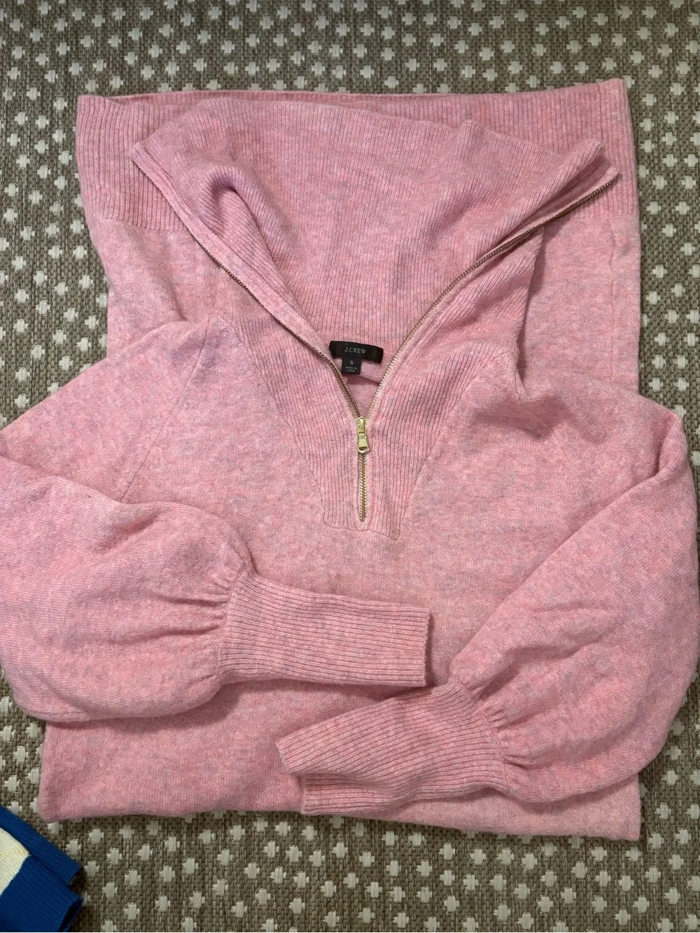 J. Crew Pink Half-Zip Hoodie sweater dress